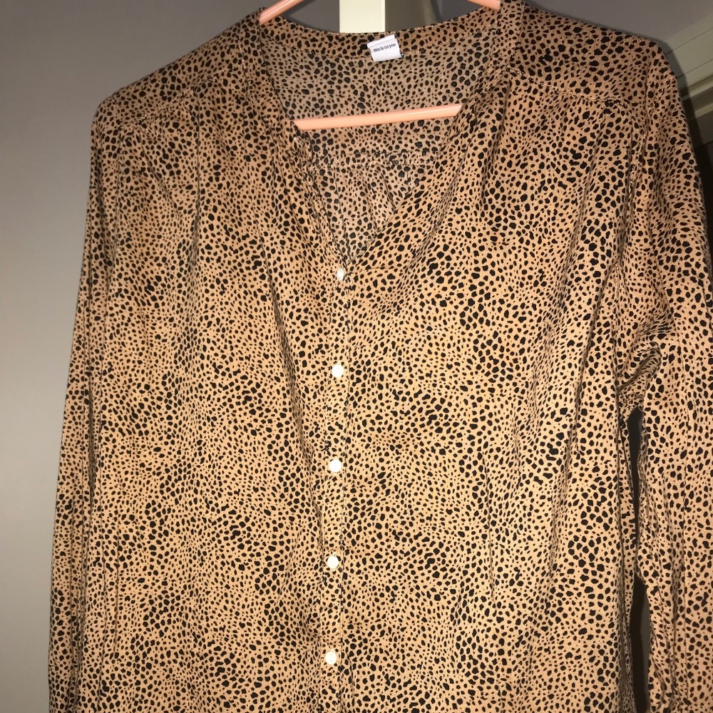 Old navy cheetah print blouse